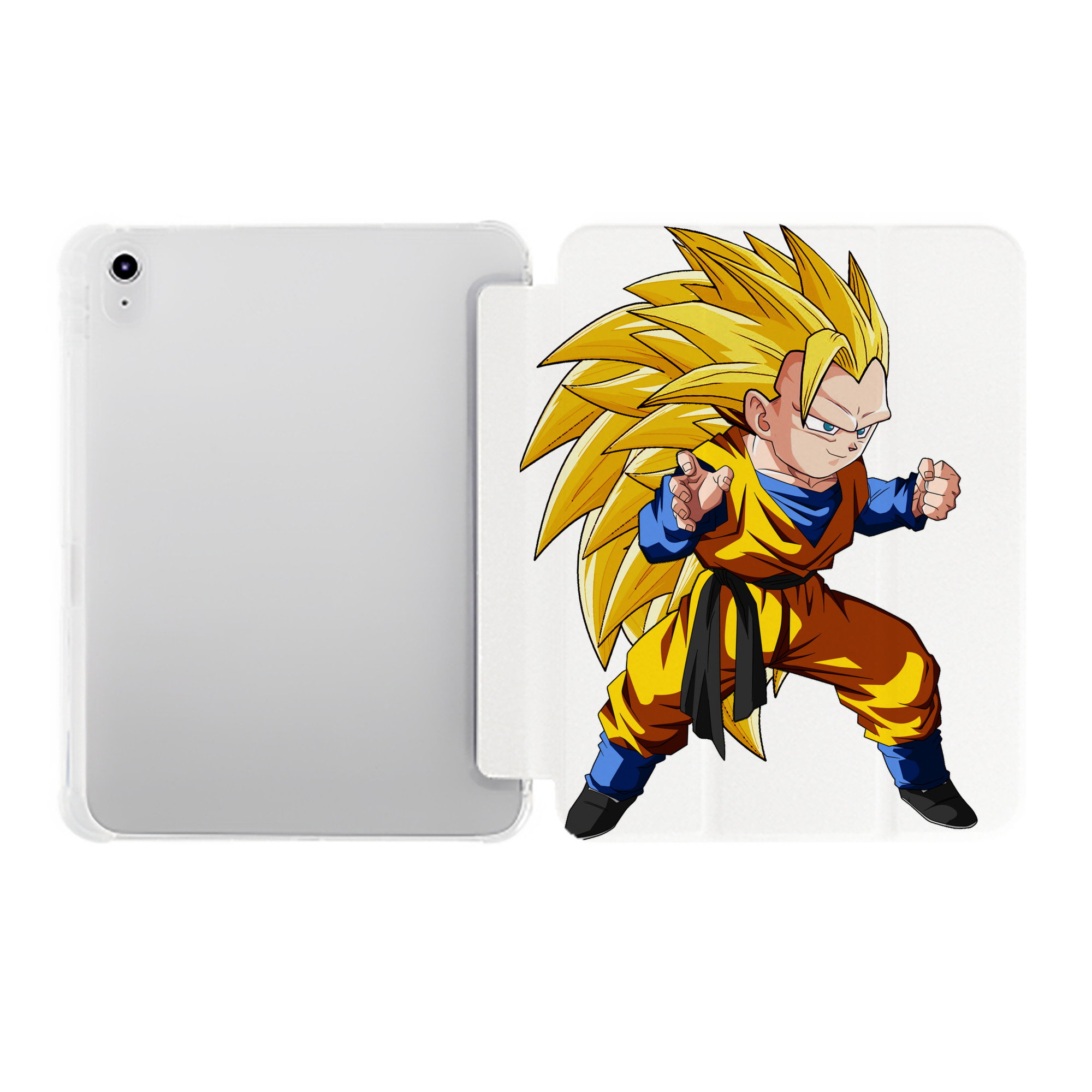 （画像用） ドラゴンボール ベジータ四世（Bejīta Yonsei）DRAGON BALL Vegeta IV IPad ケース ペン収納付き 三つ折りスタンド PUレザー×シリコン 対応機種9.5/10.5/10.9インチ